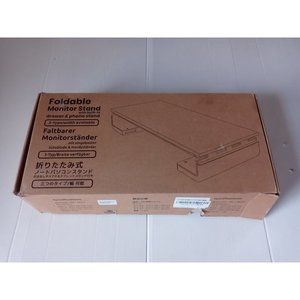 NEW Klearlook White Foldable Monitor Stand With built - in  drawer & phone Stand